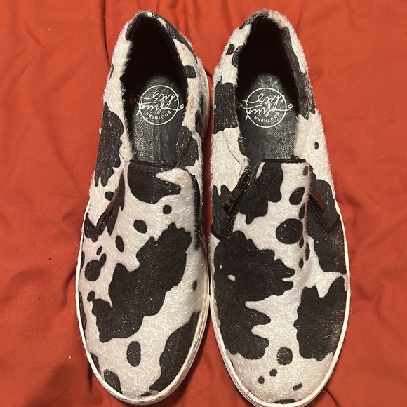 Southern Fried Chics cow print slip ons - Picture 2 of 5